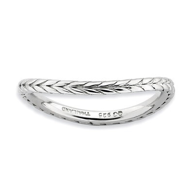 Wave Ring - Sterling Silver Polished QSK672, MPN: QSK672, 886774221144