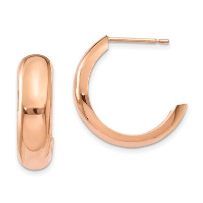 Polished Bangle Hoop Earrings 14k Rose Gold TF970, MPN: TF970, 886774732275