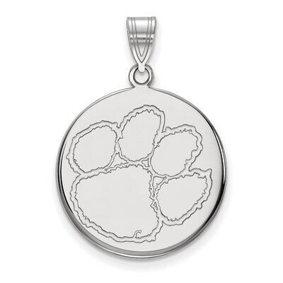 Clemson University Large Disc Pendant Sterling Silver SS041CU, MPN: SS041CU, 886774680163