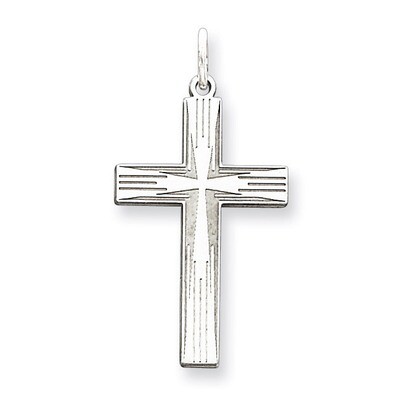 Cross Pendant Laser Designed Sterling Silver QXR211, MPN: QXR211, 883957522968