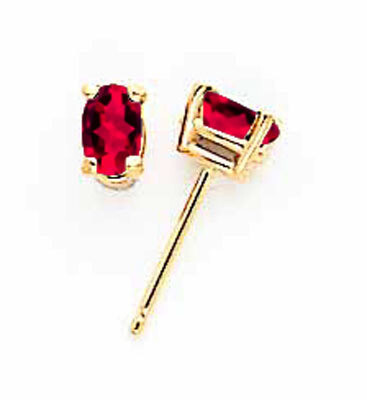 Ruby Post Earrings 14k Gold XE85R-B, MPN: XE85R-B, 883957335513