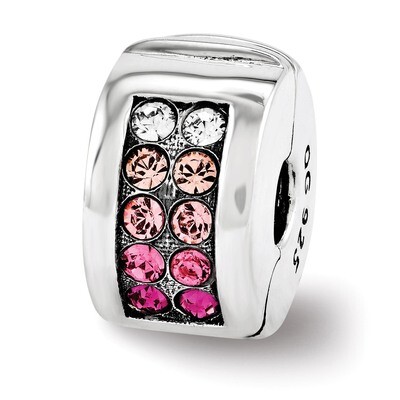 Swarovski Channel Pinks Clip Bead - Sterling Silver QRS3433, MPN: QRS3433, 886774963259