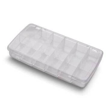 Clear Plastic 12 Compartment 8.25x4.5x1.38 inch Organizer Box with Lid JT5382, MPN: JT5382, 6542071…