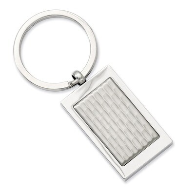 Polished and Textured Key Ring - Stainless Steel SRK127 by Chisel, MPN: SRK127, 886774622408