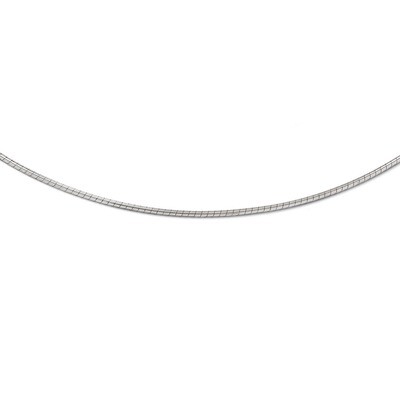 Leslie&#39;s 1.2mm Omega/Detachable Clasp Chain 18 Inch - 14k White Gold HB-2783-18, MPN: 2783-18, 8839…