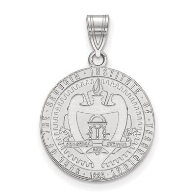 Georgia Institute of Technology Large Crest Sterling Silver SS056GT, MPN: SS056GT, 886774684789