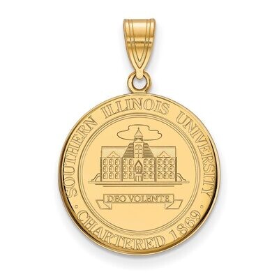 Southern Illinois University Large Crest Pendant Gold-plated Silver GP021SIU, MPN: GP021SIU, 886774…