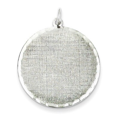 Round Patterned Disc Charm Engravable Sterling Silver QM468/18, MPN: QM468/18, 883957580548