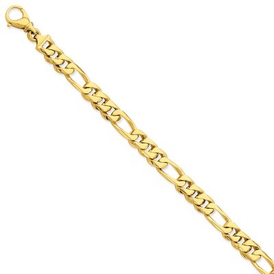 8mm Polished Fancy Link Chain 9 Inch 14k Gold LK459-9, MPN: LK459-9, 191101652127