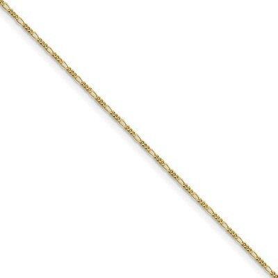 7 Inch 1.25mm Flat Figaro Chain 10k Gold 10PE7-7, MPN: 10PE7-7, 191101599842