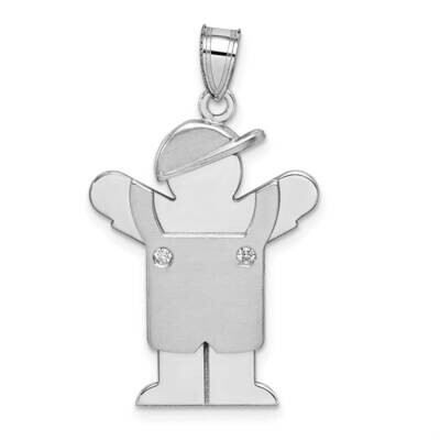 AAA Diamond Kid Pendant 14k White Gold XK452AAA, MPN: XK452AAA, 883957117027