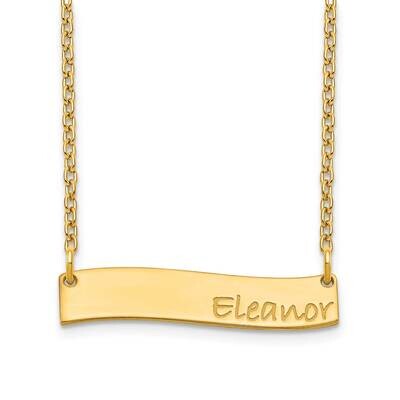 Wavy Bar Necklace Gold-plated Small  XNA1074GP, MPN: XNA1074GP, 191101990595