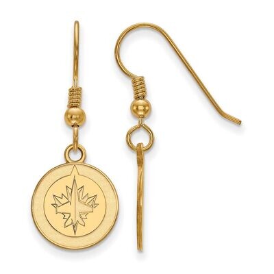Winnipeg Jets Small Dangle Earring Wire Gold-plated Silver GP006JTS, MPN: GP006JTS, 886774903033