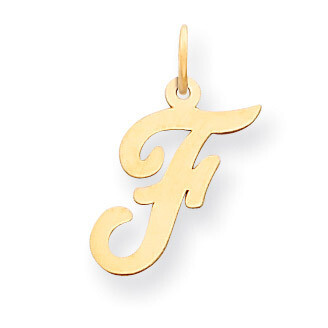 Initial F Charm 14k Gold Medium Script YC660F, MPN: YC660F, 886774137155