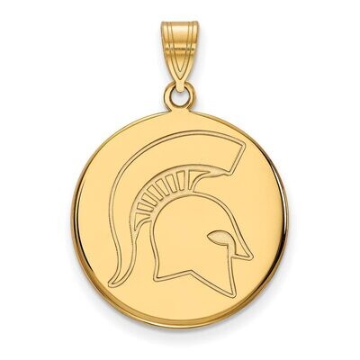 Michigan State University Large Disc Pendant 14k Yellow Gold 4Y070MIS, MPN: 4Y070MIS, 886774887555