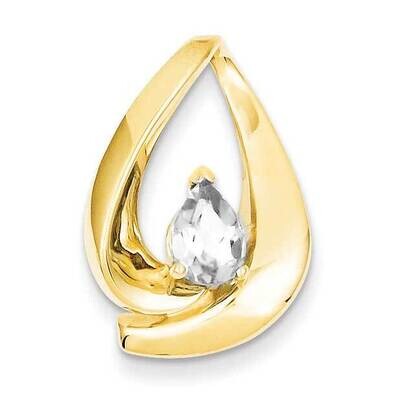 Pear Moissanite Slide 14k Gold XS195MT, MPN: XS195MT,