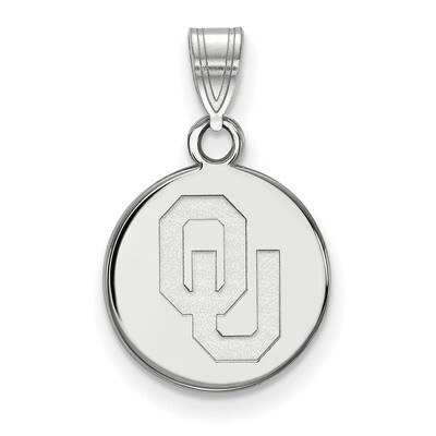 University of Oklahoma Small Disc Pendant 14k White Gold 4W034UOK, MPN: 4W034UOK, 886774846538