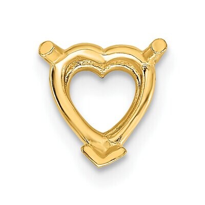 Heart V-End 2.0mm Wire Setting 14k Yellow Gold YG270, MPN: YG270,
