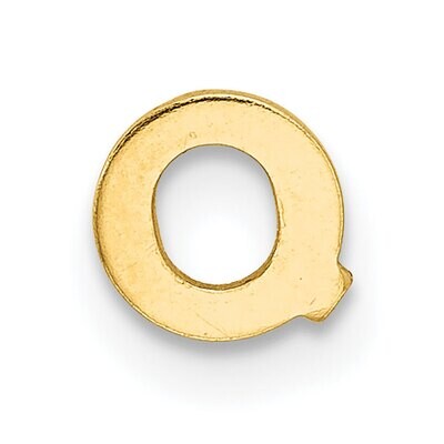 Die Struck Letter Q 14k Yellow Gold YG2220Q, MPN: YG2220Q,