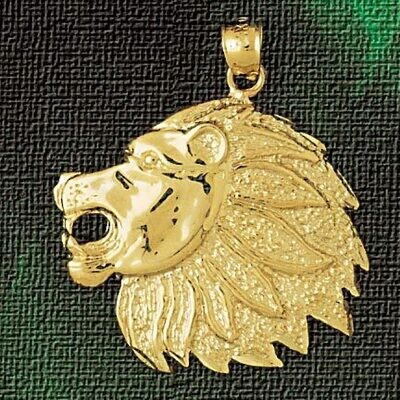 Dazzlers Jewelry Lion Head Pendant Necklace Charm Bracelet in Yellow, White or Rose Gold 1669, MPN:…