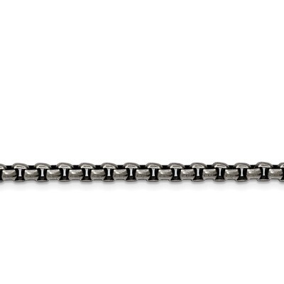 3.9mm Rounded Box Chain Stainless Steel Antiqued Polished SRN1893 by Chisel, MPN: SRN1893, 88677443…