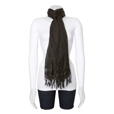 Black Sheer Checked Design Viscose Fashion Scarf GM13112, MPN: GM13112, 191101416293