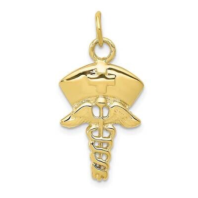 Nurse Symbol Charm 10k Gold 10A1602, MPN: 10A1602,
