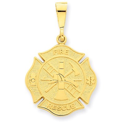 Fire Rescue Pendant 14k Gold C1790, MPN: C1790, 883957856148