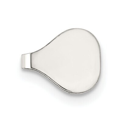 8.9 x 7mm Flat Solder Flush Endcap Sterling Silver SS3647, MPN: SS3647,