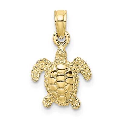 3-D Mini Sea Turtle Charm 10k Gold 10K7522, MPN: 10K7522,