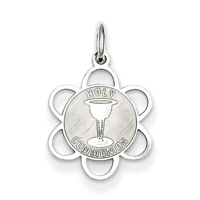 Holy Communion Disc Charm Sterling Silver QC2398, MPN: QC2398, 191101181245