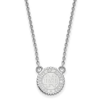 La University of Notre Dame Small Pendant with Necklace Sterling Silver SS074UND-18, MPN: SS074UND-…