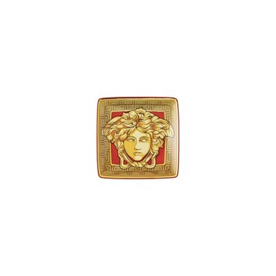 Versace Medusa Amplified Golden Coin Canape Dish 4 3/4 Inch Square, MPN: 11940-409956-15253, 790955…