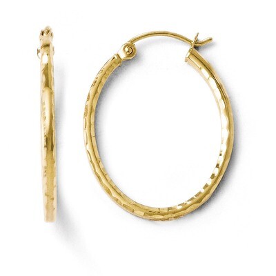 Leslie&#39;s Diamond-cut Hinged Hoop Earrings - 10k Gold HB-TB21, MPN: TB21, 883957563237