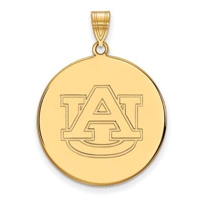Auburn University x-Large Disc Pendant 14k Yellow Gold 4Y080AU, MPN: 4Y080AU, 886774888552