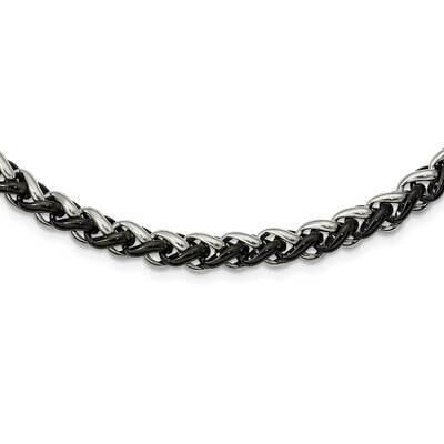 Black IP-plated 24 Inch Necklace Stainless Steel Polished SRN1090-24 by Chisel, MPN: SRN1090-24, 88…