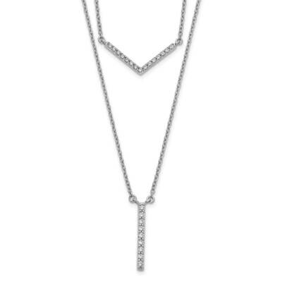 Diamond Double Strand 18 Inch Necklace 14k White Gold PM3744-030-WA, MPN: PM3744-030-WA, 8839572751…