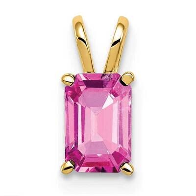 6x4mm Emerald Cut Pink Sapphire pendant 14k Gold XP419SP, MPN: XP419SP, 883957167749
