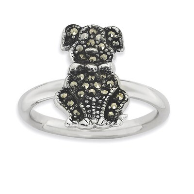 Marcasite Dog Ring - Sterling Silver QSK819, MPN: QSK819, 886774181011