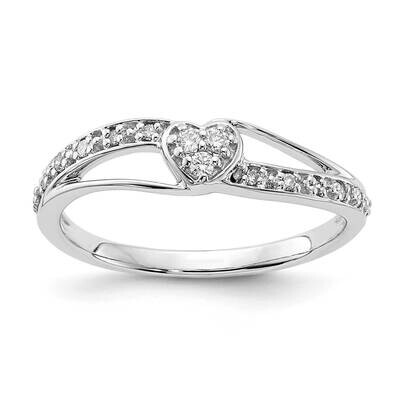 10k Gold White Gold Diamond Heart Ring RLD3977-0WABS43