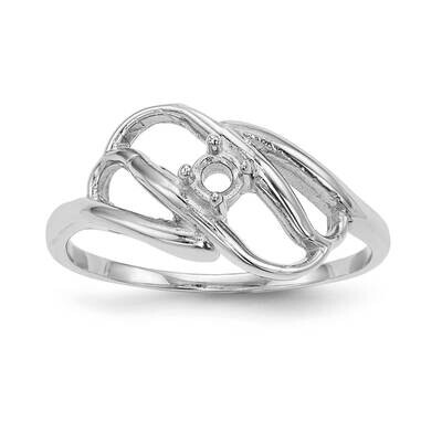 Polished 1-Stone Mothers Ring Mounting 14k White Gold XMR1/1W-7, MPN: XMR1-1W, 883957485867