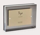 Tizo Acrylic Lucite Photo Picture Frame Silver Block 5 x 7 Inch HA133SL57, MPN: HA133SL57,