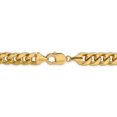 28 Inch 11mm Semi-Solid Miami Cuban Chain 14k Yellow Gold BC158-28, MPN: BC158-28, 886774564463
