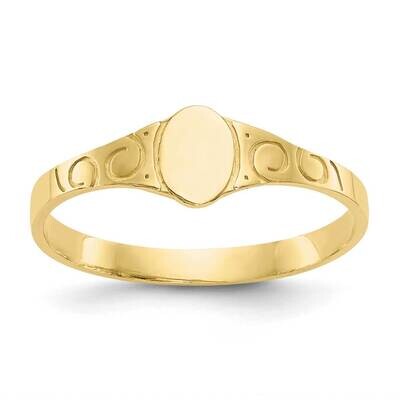Oval Child&#39;s Signet Ring 10k Gold Polished 10K3849, MPN: 10K3849, 191101726552