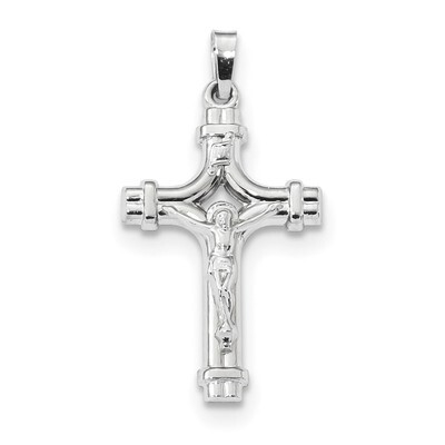 Polished INRI Crucifix Pendant 14k white Gold XR1665, MPN: XR1665, 883957323251