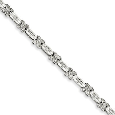 Diamond X Bracelet 14k White Gold Y10888A, MPN: Y10888A, 883957453590