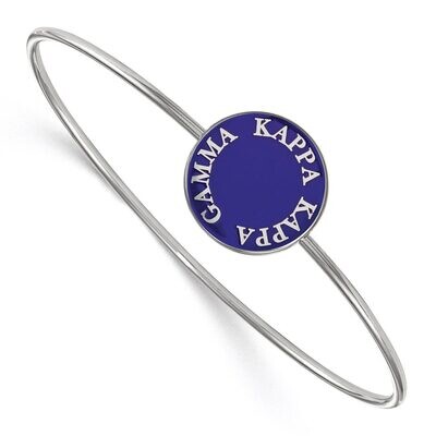Kappa Kappa Gamma Enameled Slip-on Bangle Sterling Silver SS022KKG-7, MPN: SS022KKG-7, 886774603827