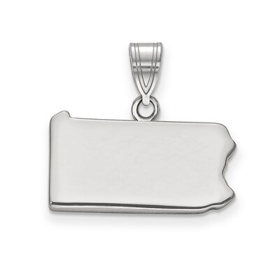 Pennsylvania State Pendant Charm 14k White Gold Engravable XNA707W-PA, MPN: XNA707W-PA, 886774753706