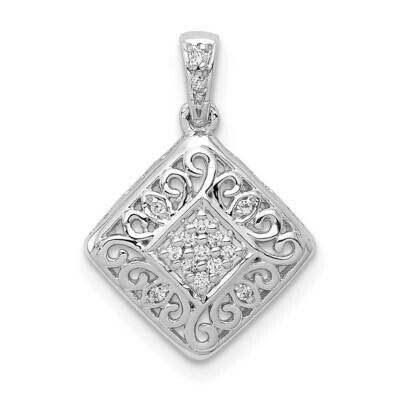 1/15Ct. Diamond Fancy Pendant 14k White Gold PM4767-008-WA, MPN: PM4767-008-WA, 843642051630