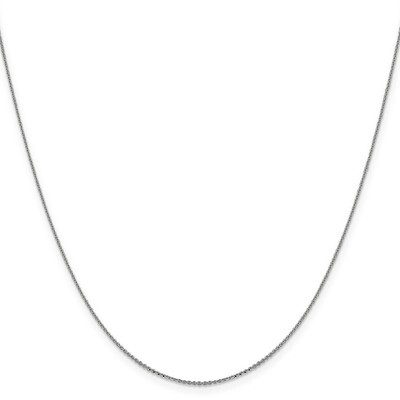 Leslie&#39;s 1 mm Diamond-cut Cable Chain 20 Inch 14K White Gold HB-1254-20, MPN: 1254-20, 191101846748